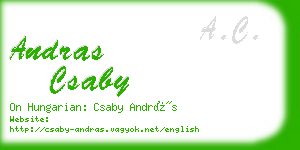 andras csaby business card